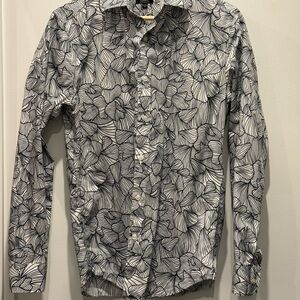 RW&CO. Monochrome Leaf Pattern Shirt